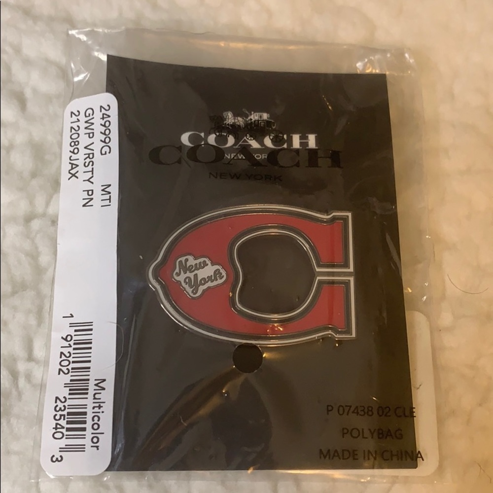 Coach New York C Enameled Pin